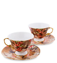 Чайный набор на 2 персоны цветы Дольче Вита Pavone AS-60