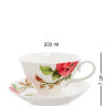 Чайный набор на 6 персон Роза Рафаэля Pavone JS-09. Фотография чашки.