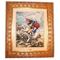 Барельеф из фарфора Наполеон на коне Principe 838/PP