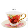 Набор чайный на 2 персоны Фиор Дель Аморе Pavone AS-66, фотография чашки с блюдцем