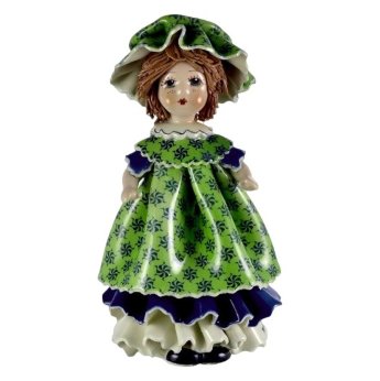 Статуэтка из фарфора Девочка в зеленом платье ZamPiva 00007