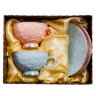Чайный набор на 2 персоны Розовый и Голубой Белла Мария Pavone AS-02, фотография набора в упаковке