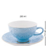 Чайный набор на 2 персоны Розовый и Голубой Белла Мария Pavone AS-02, фотография чашки  и блюдца