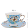 Чайный набор на 2 персоны в голубом Антонелла Pavone AS-45, фотография чашки с блюдцем