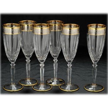 Набор бокалов для шампанского Золотой Рим