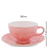 Чайный набор на 4 персоны розово-голубой Дольче Луиза Pavone AS-07,фотография чашки с блюдцем
