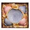 Чайный набор на 4 персоны розово-голубой Дольче Луиза Pavone AS-07, фотография набора в упаковке