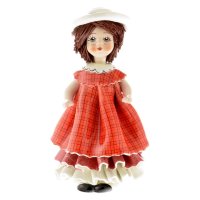 Статуэтка из фарфора Девочка в красном платье ZamPiva 00116