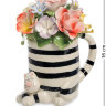 Статуэтка Полосатый Кот и ваза с  цветами  Pavone CMS-61/ 2.