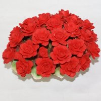 Декоративная корзина роза красная Artigiano Capodimonte