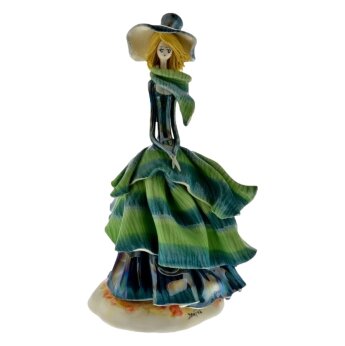 Статуэтка из фарфора дама в зеленом платье zampiva 50155