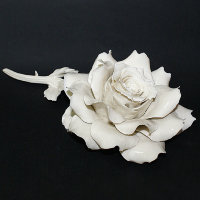 Декоративная фарфоровая роза белая Artigiano Capodimonte