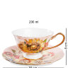 Чайный набор на 6 персон Подсолнух Дольче Вита Pavone AS-81, фотография чашки с блюдцем