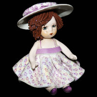 Статуэтка из фарфора Девочка в фиолетовом платье ZamPiva 00155