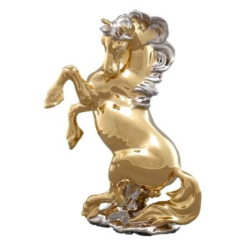 Статуэтка Лошадь на дыбах Золотая Ahura R1759/C/OP