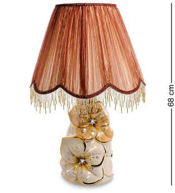 Лампа настольная с плафоном Яркие Цветы Ahura 103040