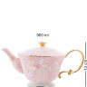 Чайный сервиз на 6 персон розовый Фиоре Дорато Pavone AS-41, фотография чайника