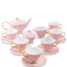 Чайный сервиз на 6 персон розовый Фиоре Дорато Pavone AS-41