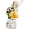 Светильник из фарфора Слон с цветком Pavone JP-18/19, оборотная сторона