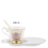 JK-100 Чайная пара Мотылек Pavone JK-100, фотография чашки с блюдцем сбоку
