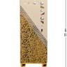 Ваза для цветов Прямоугольный Бриллиант с золотым декором Ahura 103050, вид профиль