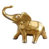 Статуэтка Золотой Слоненок с поднятым хоботом Ahura S0602/OOP