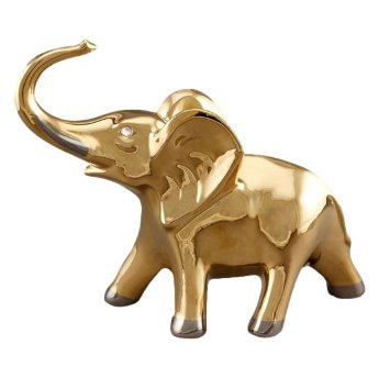 Статуэтка Золотой Слон с поднятым хоботом Ahura S0601/OOP