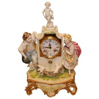 Часы из фарфора Пара у фонтана Principe 413/PP