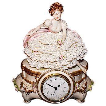 Часы из фарфора Дама в пышном платье Principe 417/PP