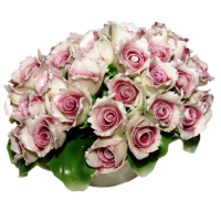 Корзиночка с розовыми розами Artigiano Capodimonte