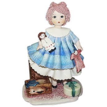 Статуэтка из фарфора Девочка с куклой ZamPiva 00196