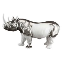 Статуэтка Большой Носорог с Платиновым декором Ahura R1472/BPPLY
