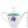 Чайный сервиз 15 предметов на 6 персон Голубая Виола Pavone JK-116. Фотография чайника.