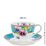 Чайный сервиз 15 предметов на 6 персон Голубая Виола Pavone JK-116. Фотография чашки.
