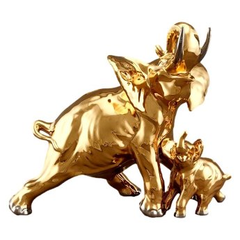 Статуэтка Слониха со слонёнком Золотые Ahura R1376/1F/OOP
