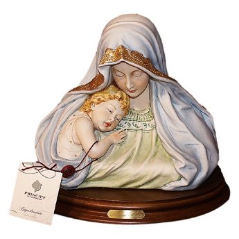 Статуэтка из фарфора Бюст Мадонна с ребенком Principe 1032/PP