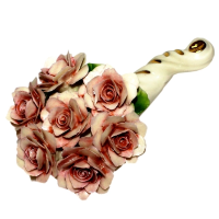 Рог изобилия с розовыми розами Artigiano Capodimonte