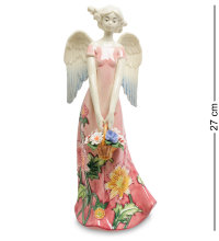 Статуэтка из фарфора Девушка-ангел с цветами Pavone JP-147/15