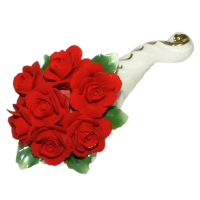 Рог изобилия с красными розами Artigiano Capodimonte