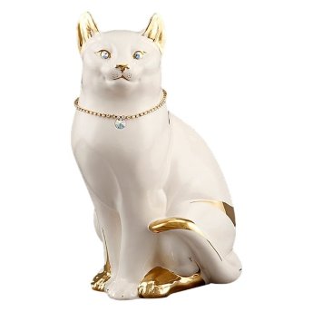 Статуэтка Кошка с золотым декором Ahura SR1467K/AOLY