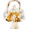 Статуэтка декоративная Корзина с белоснежными розами Ahura 107522, оборотная сторона