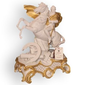 Статуэтка из фарфора Кутузов на коне, белый Principe 1116BO/PP