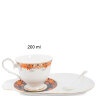 Чайная пара Риомаджоре Riomaggiore Pavone JK-221, фотография чашки с блюдцем