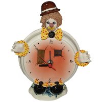 Часы из фарфора Клоун в коричневой шляпе ZamPiva 94033