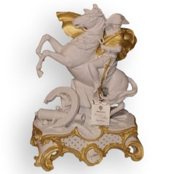 Статуэтка из фарфора Наполеон на коне, белый Principe 1114BO/PP