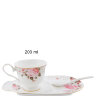 Чайная пара Монте-Роза Pavone JK-205, фотография чашки с блюдцем и ложкой