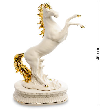Статуэтка Лошадь с золотой гривой Sabadin Vittorio SV-129