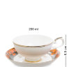 Чайный пара с чайником Риомаджоре Riomaggiore Pavone JK-220, фотография чашки с блюдцем