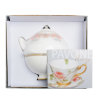 Чайный пара с чайником Риомаджоре Riomaggiore Pavone JK-220, фотография набора в коробке