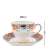 Чайный сервиз 15 предметов на 6 персон Riomaggiore PavoneJK-218, фотография чашки с блюдцем